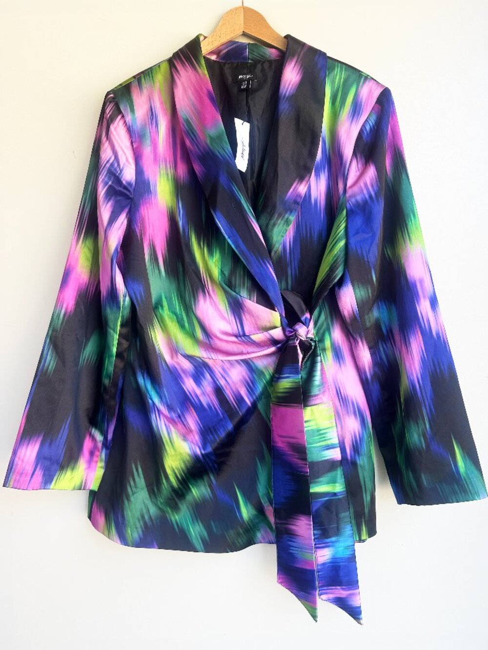 NWT Nasty Gal Abstract Art Print Wrap Blazer